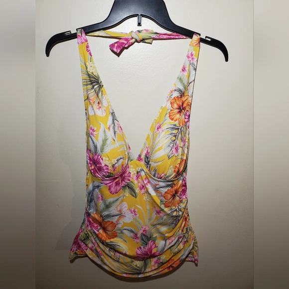 Bleu rod beattie swim suite top floral size 14 - Picture 3 of 7